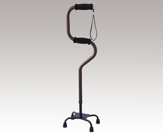 らくらく4点杖　EA4-101【8-9518-01】ブラウン