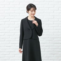 ＼感謝SALE！ 50%OFF／≪商品番号 1003901≫CARETTE カレット ブラックフォーマル アンサンブル 送料無料 小さいサイズ 大きいサイズ レディース 女性 オールシーズン ジャケット ワンピース