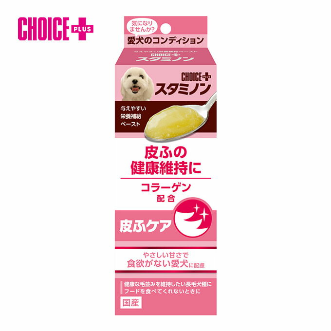 チョイスプラス スタミノン 皮ふの健康維持に 40g ■ 犬用 アースペット 栄養補完食 栄養補給 ペースト ウェットフード 国産 ドッグフード 皮膚ケア