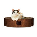 猫壱 バリバリボウルXL 猫柄ダークブラウン ■ 爪とぎ 猫用 おもちゃ