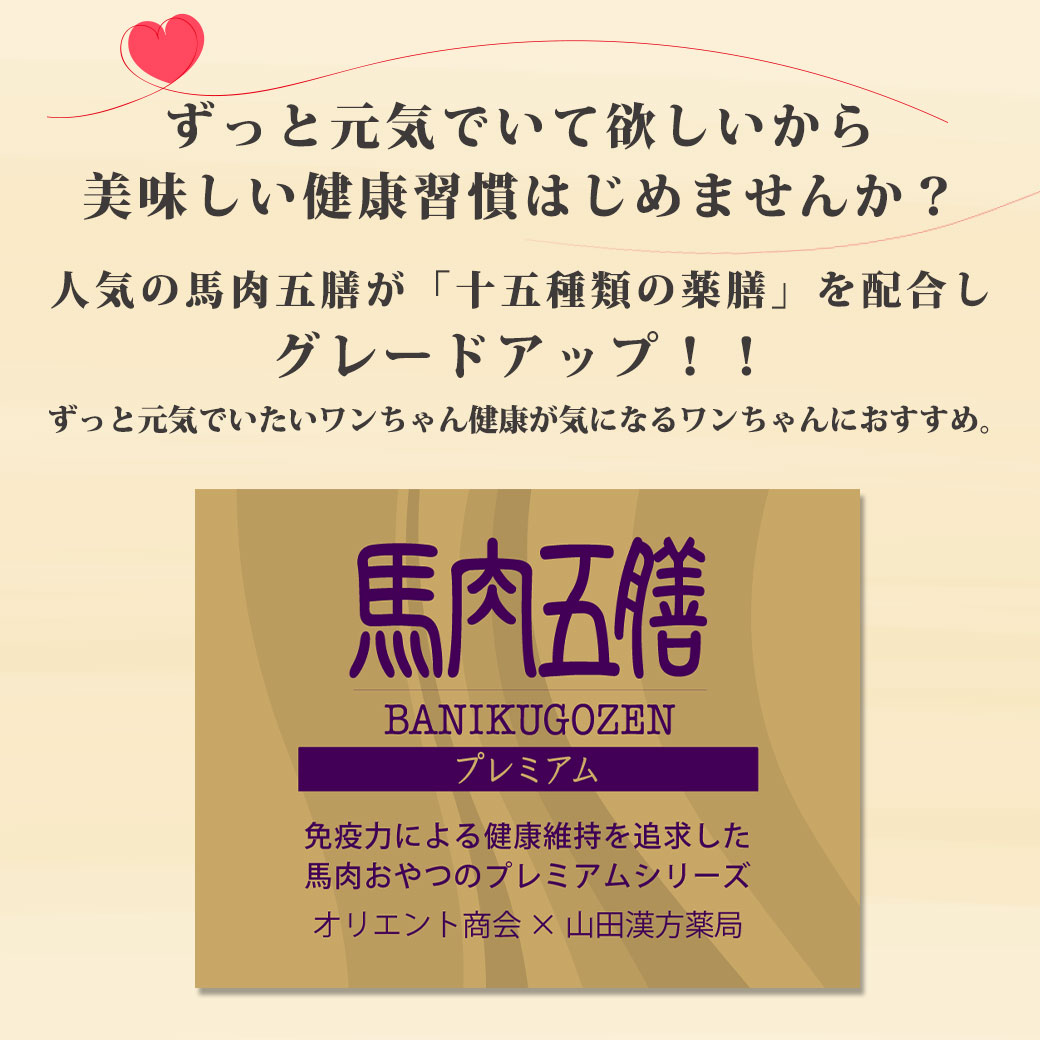 オリエント商会 馬肉五膳 プレミアム 50g