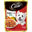 シーザー Cesar パウチ ジューシー厳選ビーフ 彩り野菜入り 70g ■ ドッグフード ウェットフード