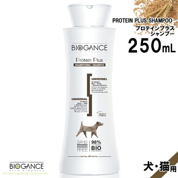バイオガンス プロテインプラスシャンプー 250mL 【シャンプ—(Shampoo)/犬用シャンプー・猫用シャンプー】【犬用品・猫用品/ペット・ペットグッズ/ペット用品】【保湿/しっとり/艶やか】【BioGance/パラペンフリー/弱酸性】