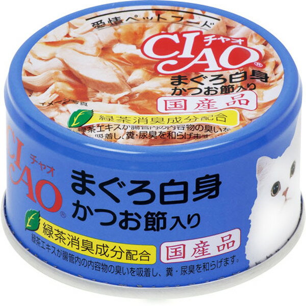 Rakuten - いなば チャオ まぐろ白身 かつお節入り 85g