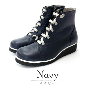 【P5倍★1万円(税込)以上ご購入で、可愛い靴下プレゼント★28日23:59まで】fizz reen フィズリーン ショートブーツ スニーカーブーツ レディース 疲れない 本革 柔らかい コンフォート ウェッジソール 黒 ブラック おしゃれ 歩きやすい 痛くない 13154