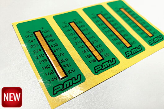 p.mu【Project μ/プロジェクト・ミュー】ブレーキキャリパー温度ステッカー [CALIPER TEMP INDICATOR] ..