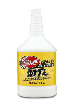 代引き・沖縄離島への発送不可【REDLINE/レッドライン】 マニュアル用ギアオイルMTL1Quart[0.946L]×1本バラ粘度/規格（相当）　75W80/GL-4 MTL-RLGO2030a