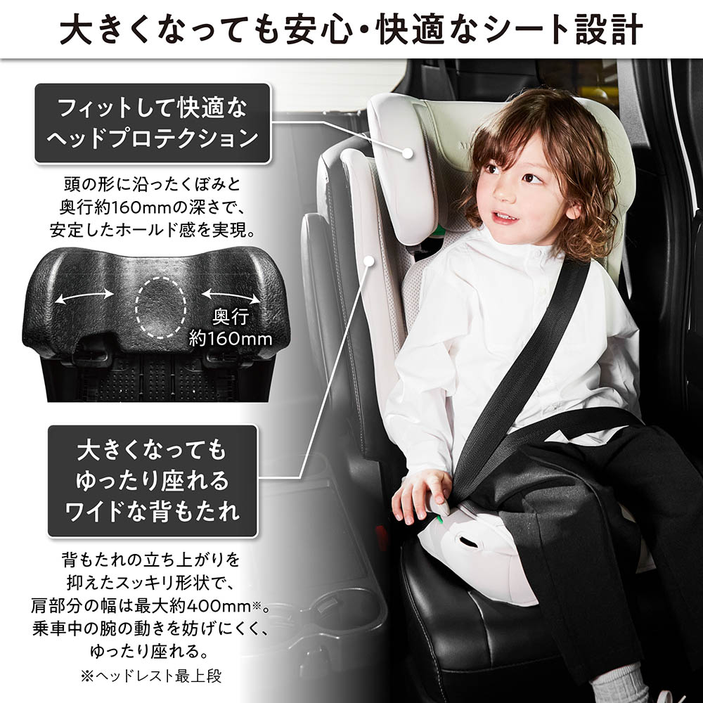 エールべべ ジュニアシート 3歳 isofix JF210 エールベベ スット コンパクト 折り...