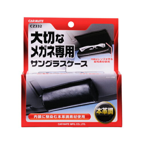 サングラスケース 車 カーメイト CZ332 サングラスケース 本革調 車内 サングラス 収納 メガネ置き サ..