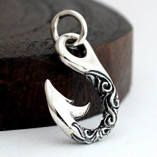 マオリ フック 釣鈎 ペンダント ( ペンダントトップ ) ポリネシア ハワイ モコ ペントップ ネックレス メンズ レディース シルバー925 シルバーペンダ...