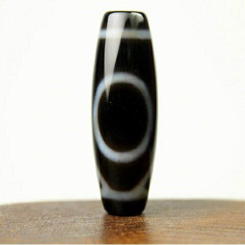 天珠 一眼天珠 黒 38×12mm ☆ 願望成就 知力増進