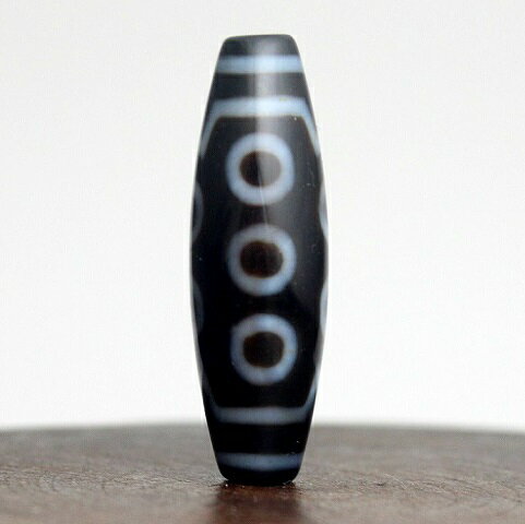 天珠 十眼天珠 黒 38×12mm ☆ 目標達成