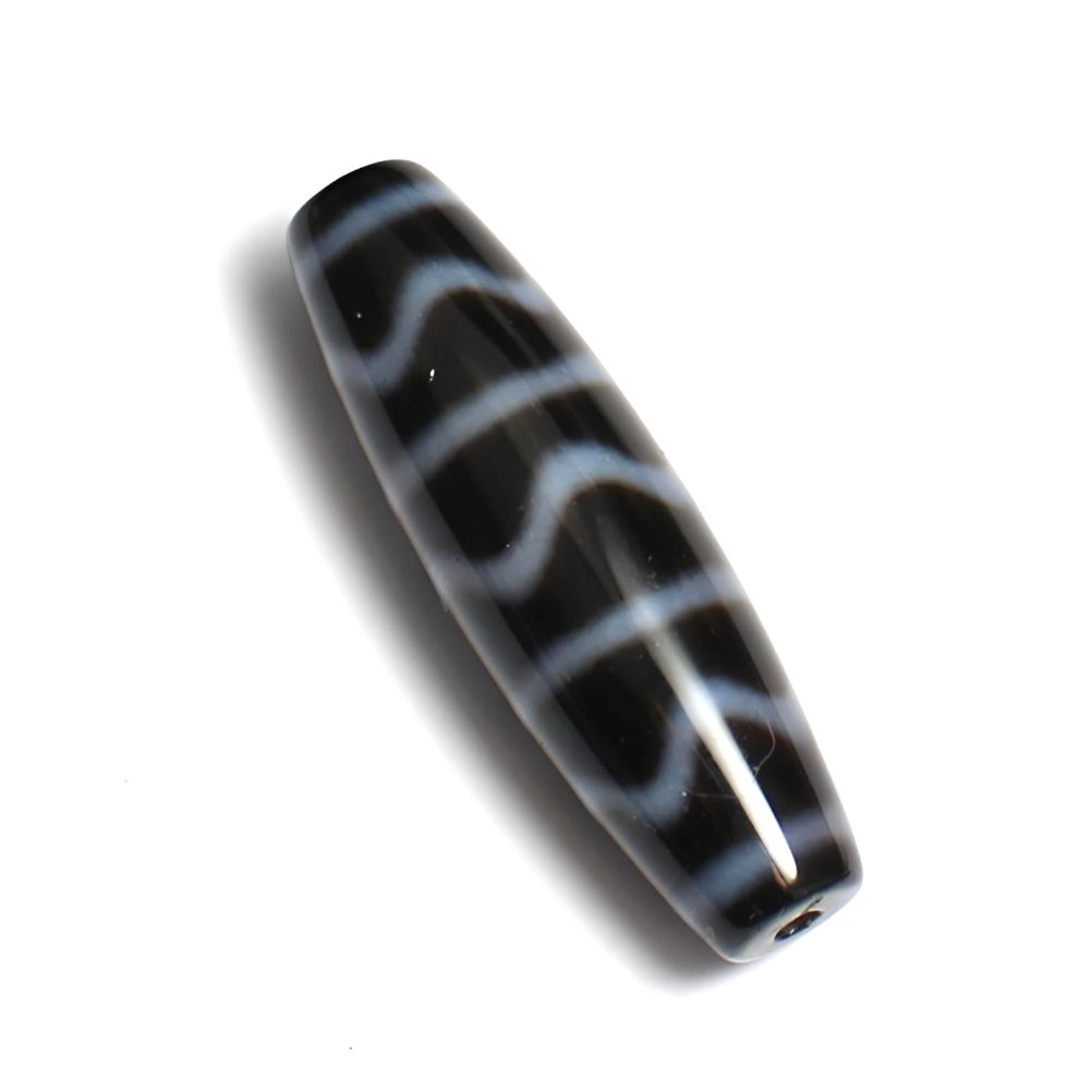 樂天商城 - 天珠 水紋天珠 38×12mm ☆ 金運 幸福招来