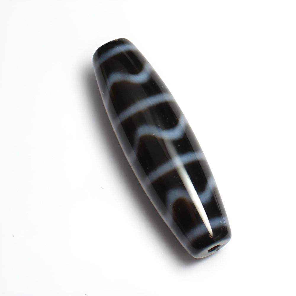 天珠 水紋天珠 38×12mm ☆ 金運 幸福招来