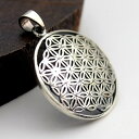 フラワーオブライフ flower of life 神幾何学 生命の花 クリスタル ペンダントトップ シルバー925