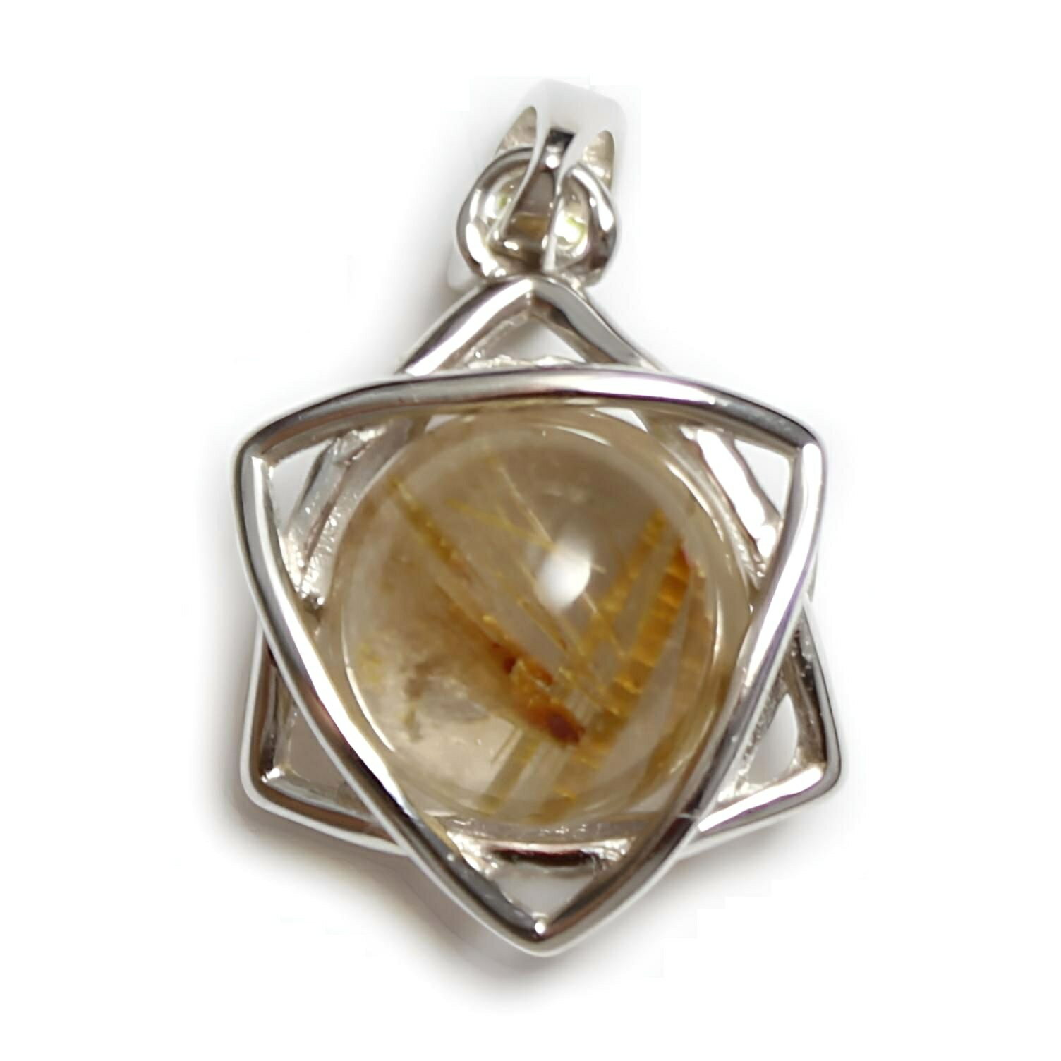 ルチルルチルクォーツペンダントペン...