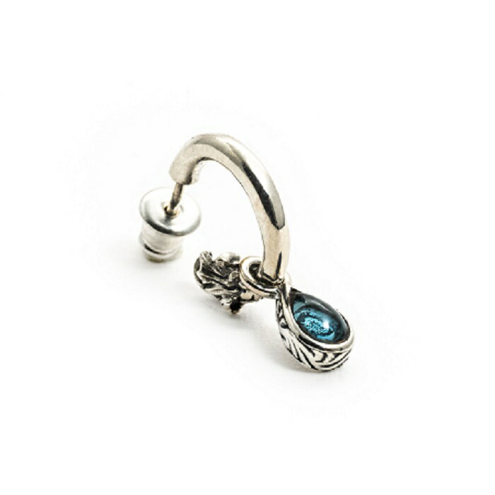 樂天商城 - ロンドンブルートパーズ ピアス レディース メンズ シルバー925 パワーストーン シルバーピアス アクセサリー フープピアス goodvibrations グッドバイブレーション オーバル