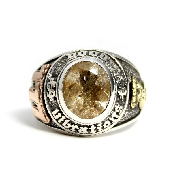 ルチルクォーツ リング 指輪 シルバーリング シルバー925 シルバー アクセサリー メンズ goodvibrations グッドバイブレーション ルチル プレ...