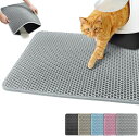 猫トイレマット猫砂マット 防水キャットリターマット 飛び散り防止マット 二重層EVA無臭大きなグリッド尿防止 滑り止め防水 防カビ 折り畳み 耐久性 四季適用簡...
