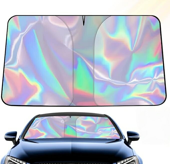 車用サンシェード 【2025年革新型・多層遮光・遮熱アップグレード】 フロントガラス バイザー 車用 吸盤不要 断熱素材 遮光 断熱 UVカット 劣化防止 折り畳み式 自動車 カー用品 紫外線遮蔽 夏 車種専用 コンパクト収納 車中泊 日焼け 暑さ対策 収納ポーチ付き