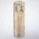 フランス・パリより直輸入！エッフェル塔グッズ PARIS1889 エッフェル塔メタル製温度計プレート