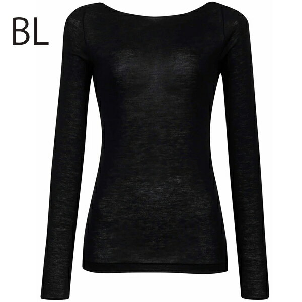 ワコールカシミヤ混　ウオームアウタータイプボートネック　10分袖　ニットトップCLD368 あったか　冷えとり　高級M・Lサイズ(4.0)