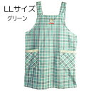 セール 定価2640円を1716円LLサイズポリエステル&綿生地素材チェックプリントエプロンプレゼント 家事 贈り物191057