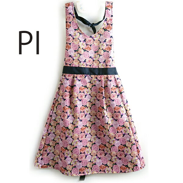 Rakuten - エプロン花柄プリントポリエステル素材34563-30890