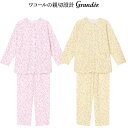 セール 定価13200円を10560円SP MP LP ワコール グランダー背の低い方にお勧め長袖パジャマぬくいとエアロ接結天竺ニット素材綿&ポリエステル&レー...