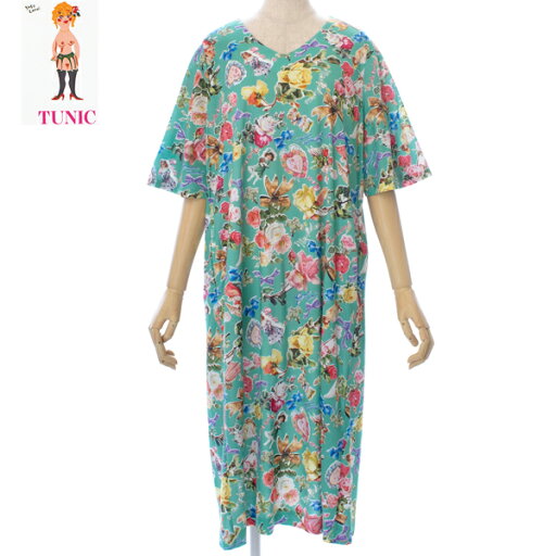 日本製 TUNIC チュニック100双天竺素材ゴールドリボンシリーズ6分袖ワンピースかぶりタイプM〜L53257N母の日 プレゼント お部屋着 日本製 TUNIC チュニック100双天竺素材ゴールドリボンシリーズ6分袖ワンピースかぶりタイプM〜L53257N母の日 プレゼント お部屋着