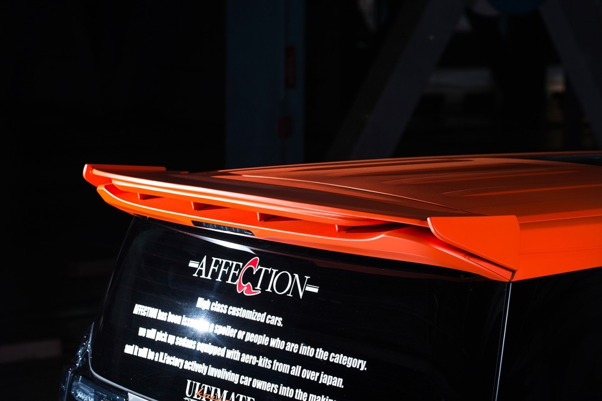 【メーカー名】 　AFFECTION/アフェクション 【適合車種】 　トヨタ　ヴェルファイア 【年式】 　- 【型式】 　30系 【グレード・その他】 　前期モデル専用 【商品名】 　（ULTIMATE kaiser/アルティメットカイザー）リアウイング 【付属品】 　- 【商品詳細/オプション】　 　純正リアウィング被せタイプとなります。 〜オプションパーツ(税抜価格)〜 ・- 【塗装】 　未塗装・FRP製 【注意事項】 ※車種・型式・年式・グレードのご確認お願いします。 ※画像はメーカーから提供されております共通のイメージ画像となります。 【納期について】 　受注生産につき4週間前後 ※納期はメーカーの在庫や生産状況によって変動致します 適合確認はお済みでしょうか？ ご購入前に、車種・型式・グレードをお知らせ頂けましたら、適合するかどうか確認致します。 ※商品詳細にご不明な点が御座いましたらお問い合わせ下さい。