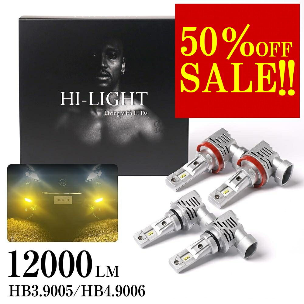 【今年最安値！クーポン使用で4800円！】 デリカ D5 CV5W H19.1 hb3 LED ハイビーム HB3 バルブ hb4 LED フォグ HB4 フォグランプ 雨、霧に強い 見える イエロー LED ヘッドライト ハロゲン から 明るい 簡単に LED化 カスタム パーツ オシャレ
