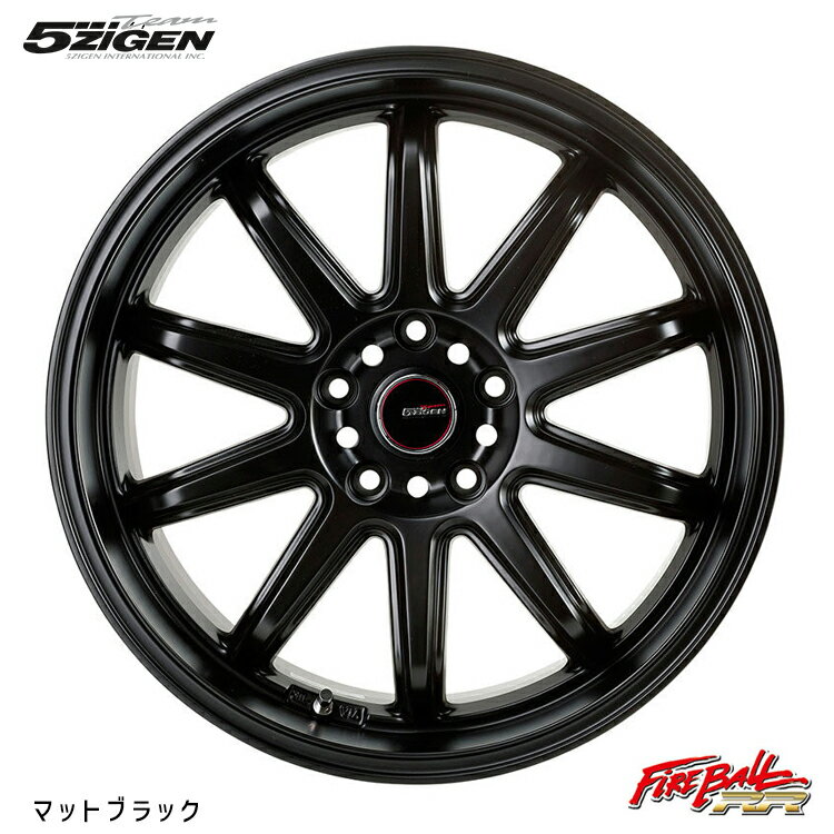 送料無料 ゴジゲン ファイアーボール ダブルアール 7J-17 +45 5H-114.3 5ZIGEN FIREBALL RR (MBK) (17インチ) 5H114.3 7J+45 (1本/2本/4本)