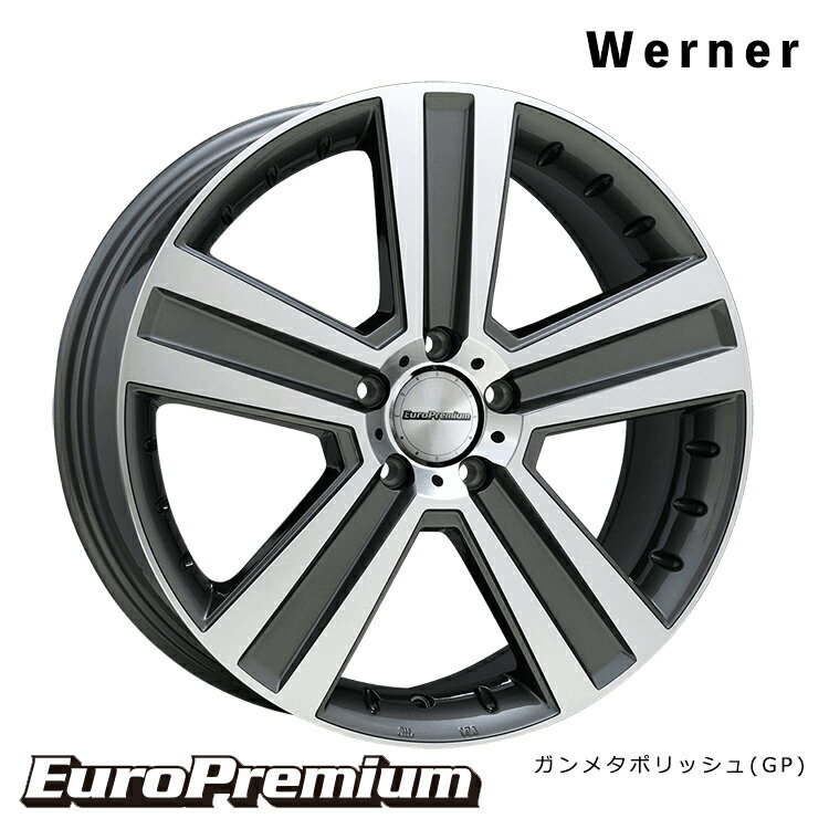 送料無料 ユーロプレミアム ヴェルナー 8J-19 +43 5H-112 Werner (GP) (19インチ) 5H112 8J+43 (1本/2本/4本)