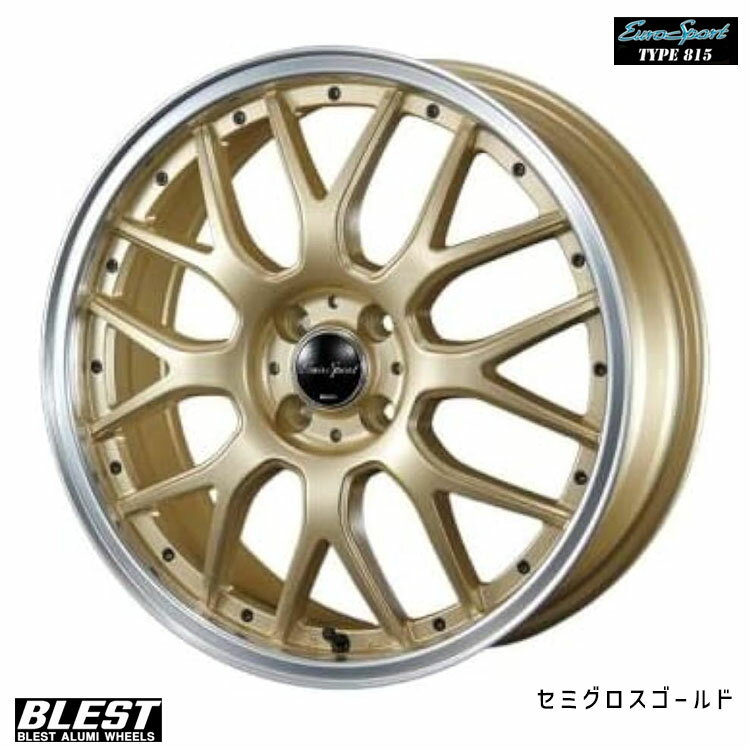 送料無料 ブレスト ユーロスポーツ タイプ 815 7J-17 +48 5H-100 BLEST EuroSport Type815 (SGGL) (17インチ) 5H100 7J+48 (1本/2本/4本)