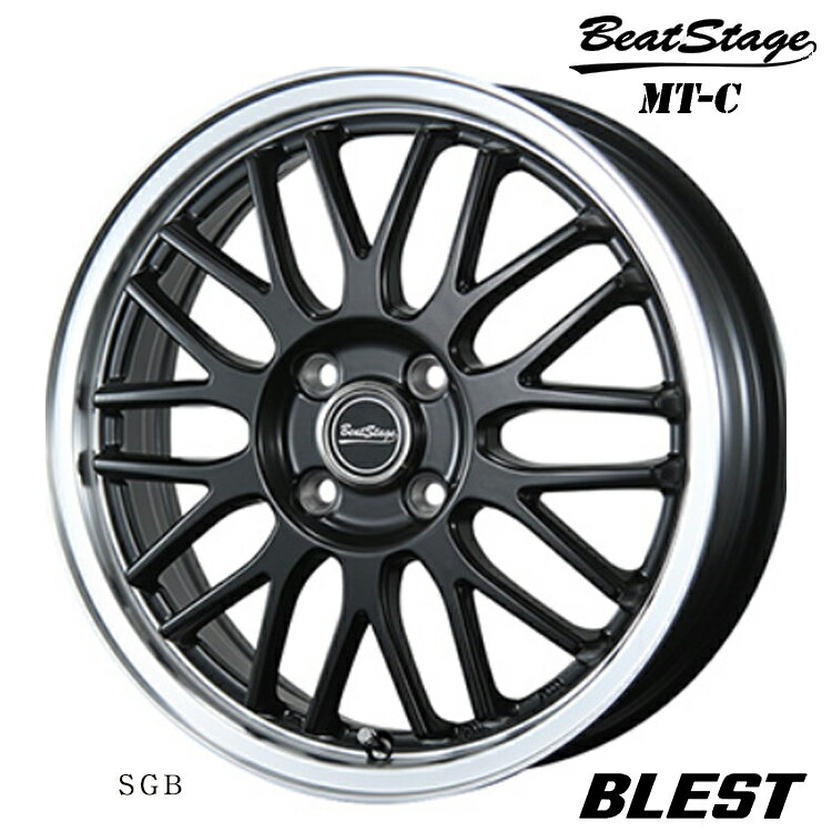 送料無料 ブレスト ビートステージ エムティシー 4.5J-14 +45 4H-100 BLEST BeatStage MT-C (SGB) (14インチ) 4H100 4.5J+45 (1本/2本/4本)
