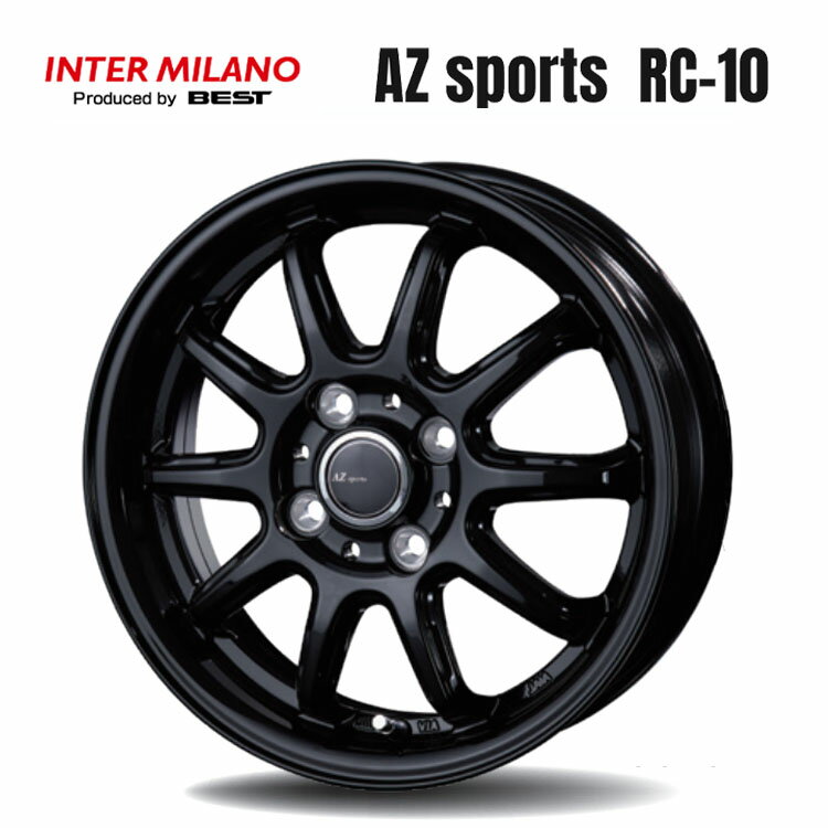 送料無料 ベスト エーゼットスポーツ RC-10 7J-17 +48 5H-114.3 BEST AZ sports RC-10 (GBK) (17インチ) 5H114.3 7J+48 (1本/2本/4本)