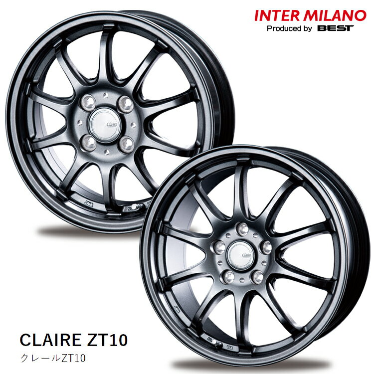 送料無料 ベスト クレールZT10 7J-17 +53 5H-114.3 INTER MILANO CLARE ZT10 (17インチ) 5H114.3 7J+53 (1本/2本/4本)