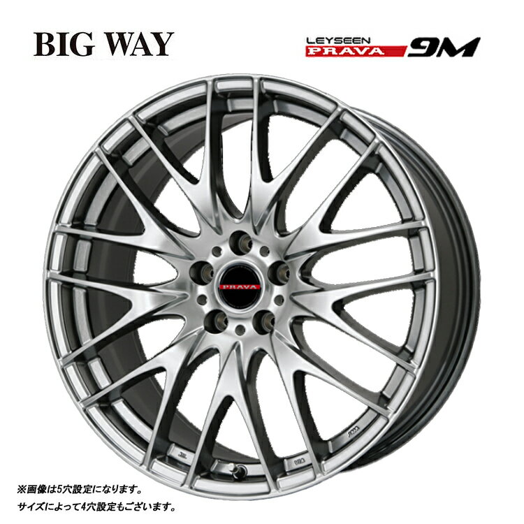 送料無料 ビッグウェイ レイシーン プラバ9M 7J-17 +47 5H-114.3 Leyseen PRAVA 9M (17インチ) 5H114.3 7J+47【1本単品 新品】