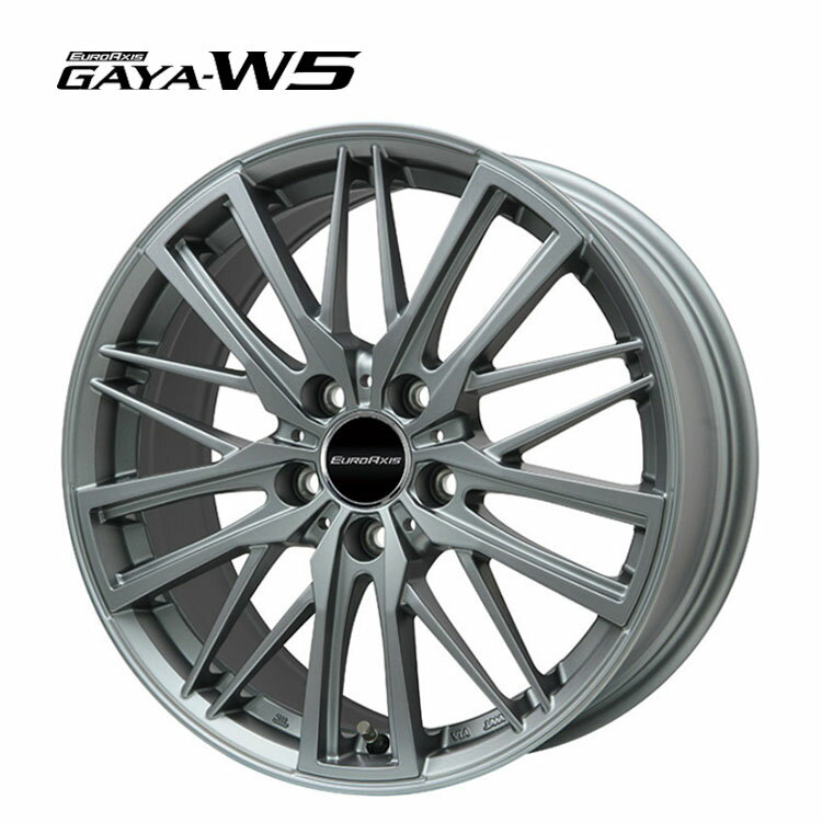 送料無料 ユーロアクシス ガヤW5 8J-19 +39 5H-112 EURO AXIS GAYA-W5 (19インチ) 5H112 8J+39 (1本/2本/4本)