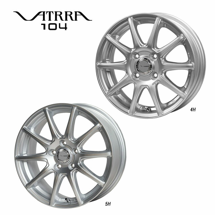 送料無料 ハートボイス バトラ 104 6.5J-16 +45 5H-100 新品 HEART VOICE VATRA104 (16インチ) 5H100 6.5J+45 (1本/2本/4本)