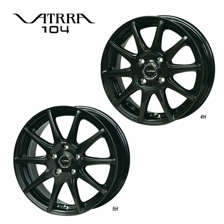 16インチ 5H114.3 6.5J 6.5J+48 5穴 バトラ 104 ホイール (1本/2本/4本) ダークガンメタ HEART VOICE VATRA104 送料無料 ハートボイス