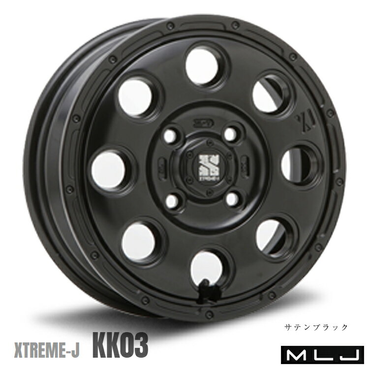 送料無料 エムエルジェイ エクストリームジェイ KK03 4.5J-14 +45 4H-100 MLJ XTREME-J KK03 (14インチ) 4H100 4.5J+45 (1本/2本/4本)
