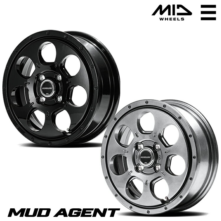 送料無料 マルカ サービス ロードマックス マッドエージェント 6J-15 +33 6H-139.7 ROAD MAX MUD AGENT (15インチ) 6H139.7 6J+33【1本単品 新品】