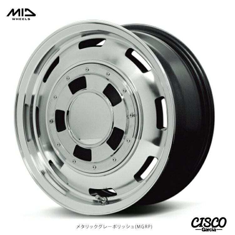 送料無料 エムアイディー ホイール ガルシア シスコ 6J-15 +33 6H-139.7 新品 MID WHEELS GARCIA CISCO (MGRP) (15インチ) 6H139.7 6J+33 (1本/2本/4本)