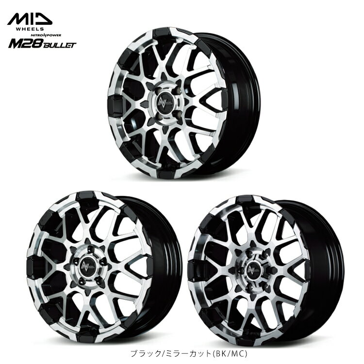 送料無料 ナイトロパワー M28 バレット 7J-18 +42 5H-114.3 新品 NITRO POWER M28 BULLET(BK/MC) (18インチ) 5H114.3 7J+42 (1本/2本/4本)