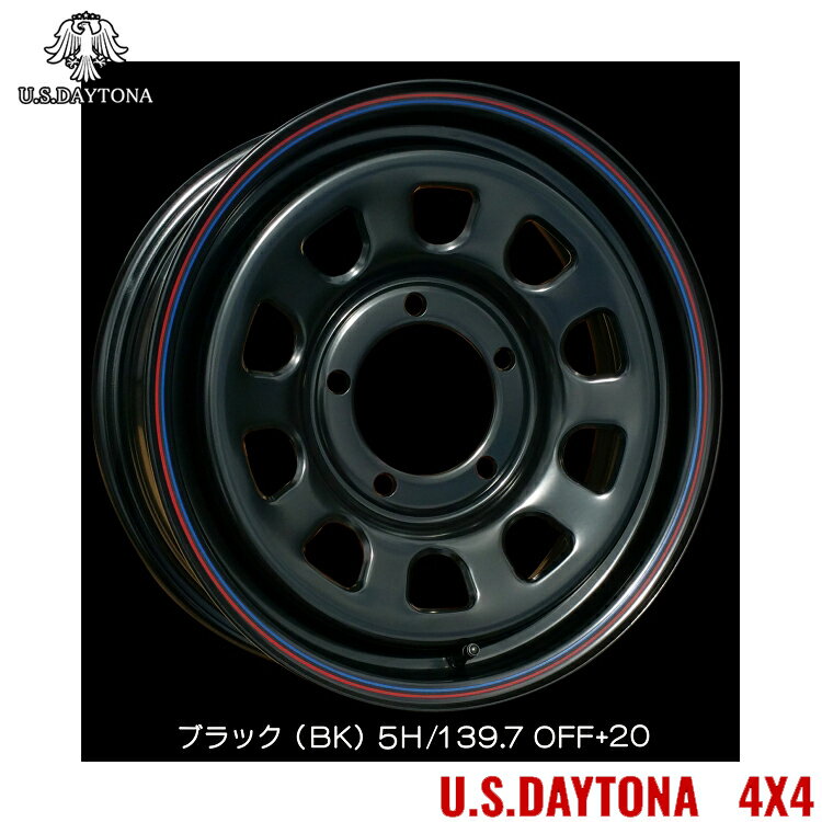 送料無料 トラストジャパン レッドライン U.S デイトナ 5.5J-16 +20 5H-139.7 RED LINE U.S.Daytona 4x4 (16インチ) 5H139.7 5.5J+20【1本単品 新品】