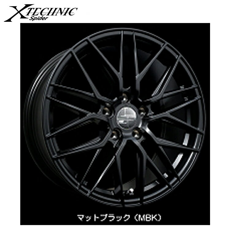 送料無料 トラストジャパン スパイダー 7.5J-18 +48 5H-114.3 X-TECHNIC Spider (18インチ) 5H114.3 7.5J+48【4本セット 新品】