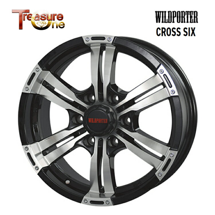 送料無料 トレジャーワン ワイルドポーター クロスシックス 6J-15 +33 6H-139.7 TreasureOne WILDPORTER CROSS SIX (15インチ) 6H139.7 6J+33 (1本/2本/4本)