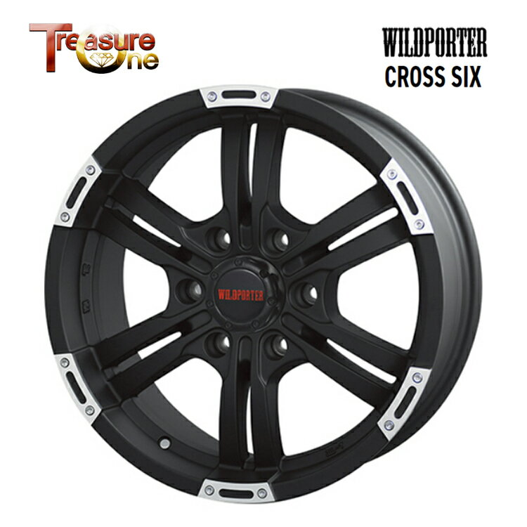 送料無料 トレジャーワン ワイルドポーター クロスシックス 6.5J-16 +38 6H-139.7 WILDPORTER CROSS SIX (16インチ) 6H139.7 6.5J+38【2本セット 新品】